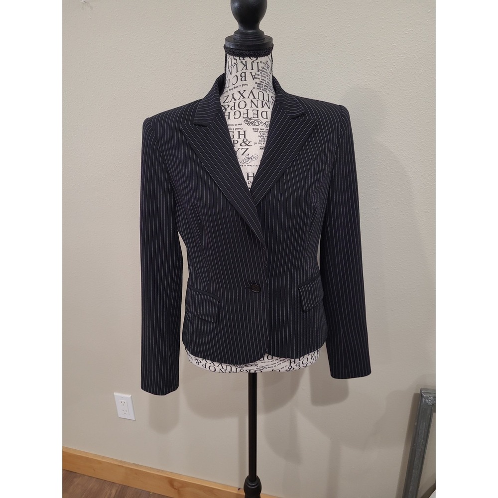 Body by Victoria Career Pinstripe Blazer Academia office Women SZ 4 office